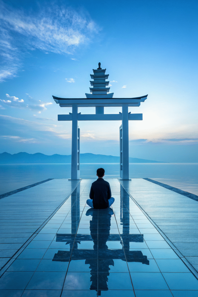 Home 1 design a serene image symbolizing mental emotion